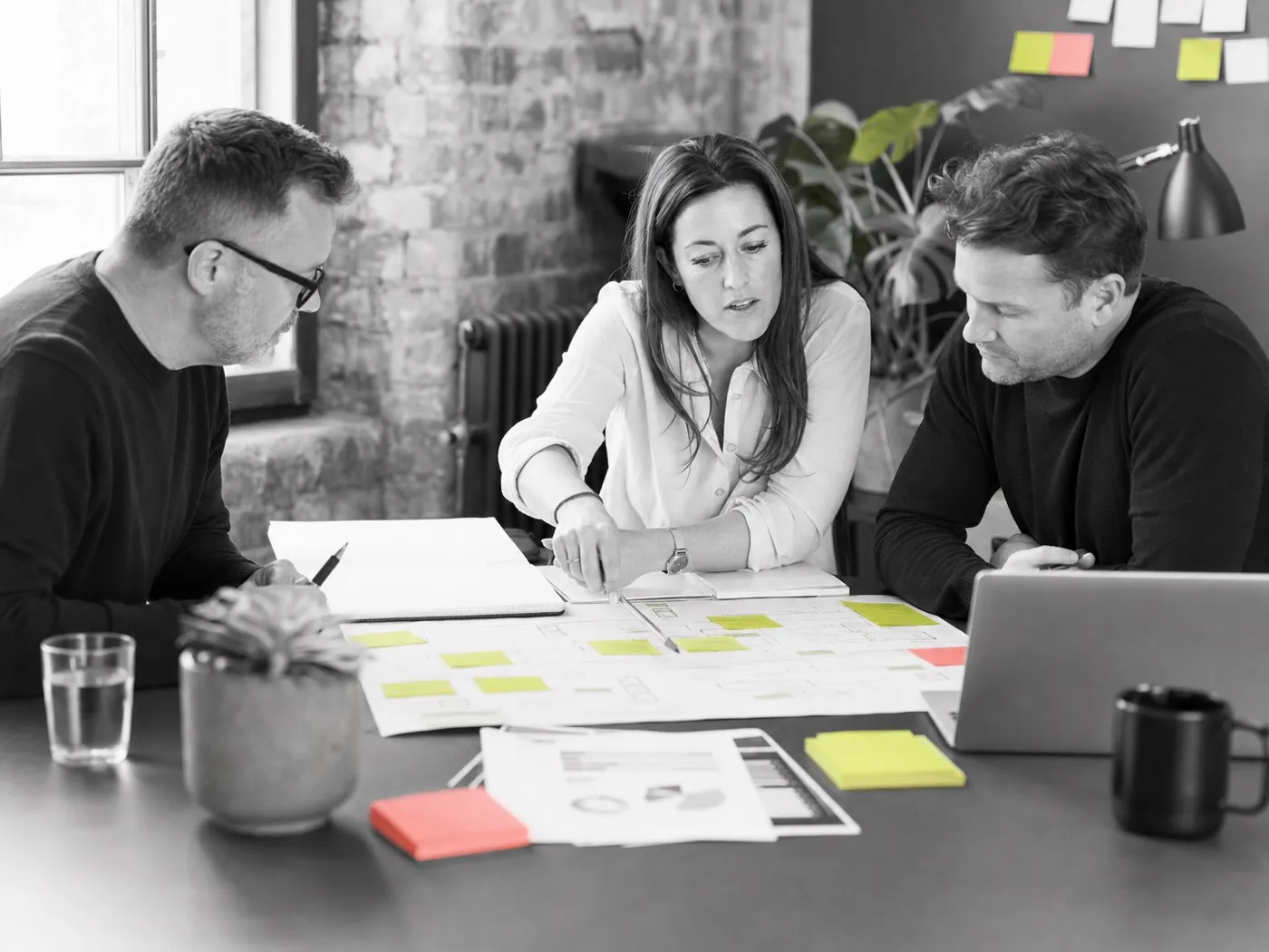 The production team working through year-end files